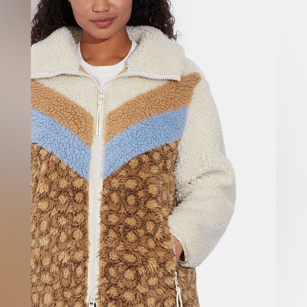 Coach Sherpa Signature Jacket NWT Medium - Picture 4 of 13
